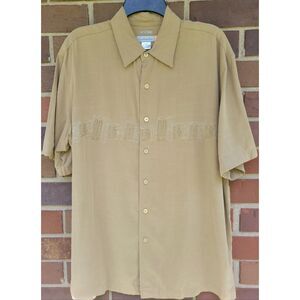 Quicksilver Comfort Fit Button Front Subtle Hawaiian Print Medium